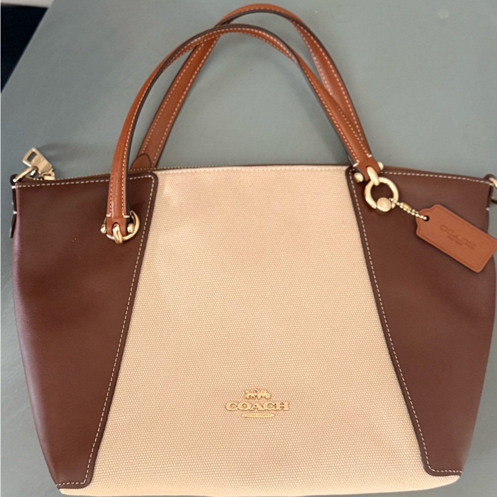 Coach Tan and Brown Women's Tote Bag
